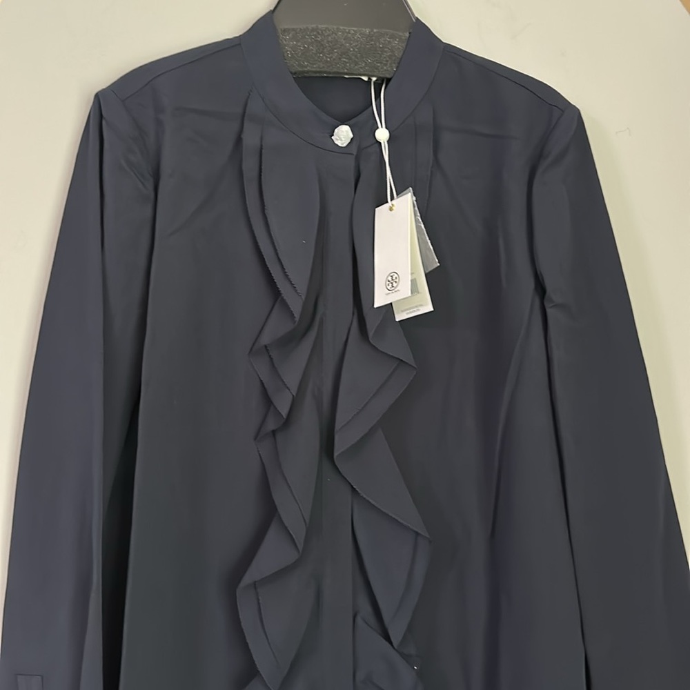 Tory Burch NWT The Jane Dress – Navy Button-Down Silhouette (Knee Length) - Picture 7 of 15